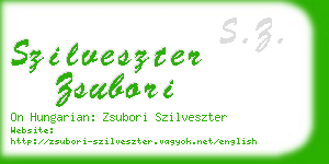 szilveszter zsubori business card